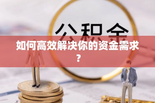 米林如何高效解决你的资金需求？