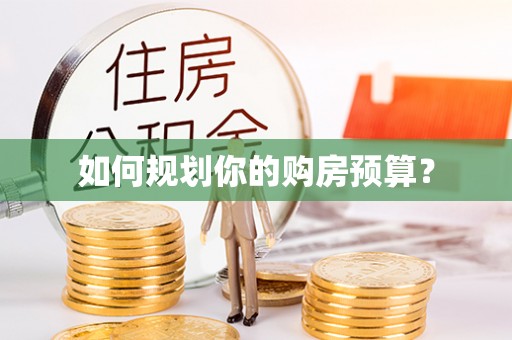米林如何规划你的购房预算？